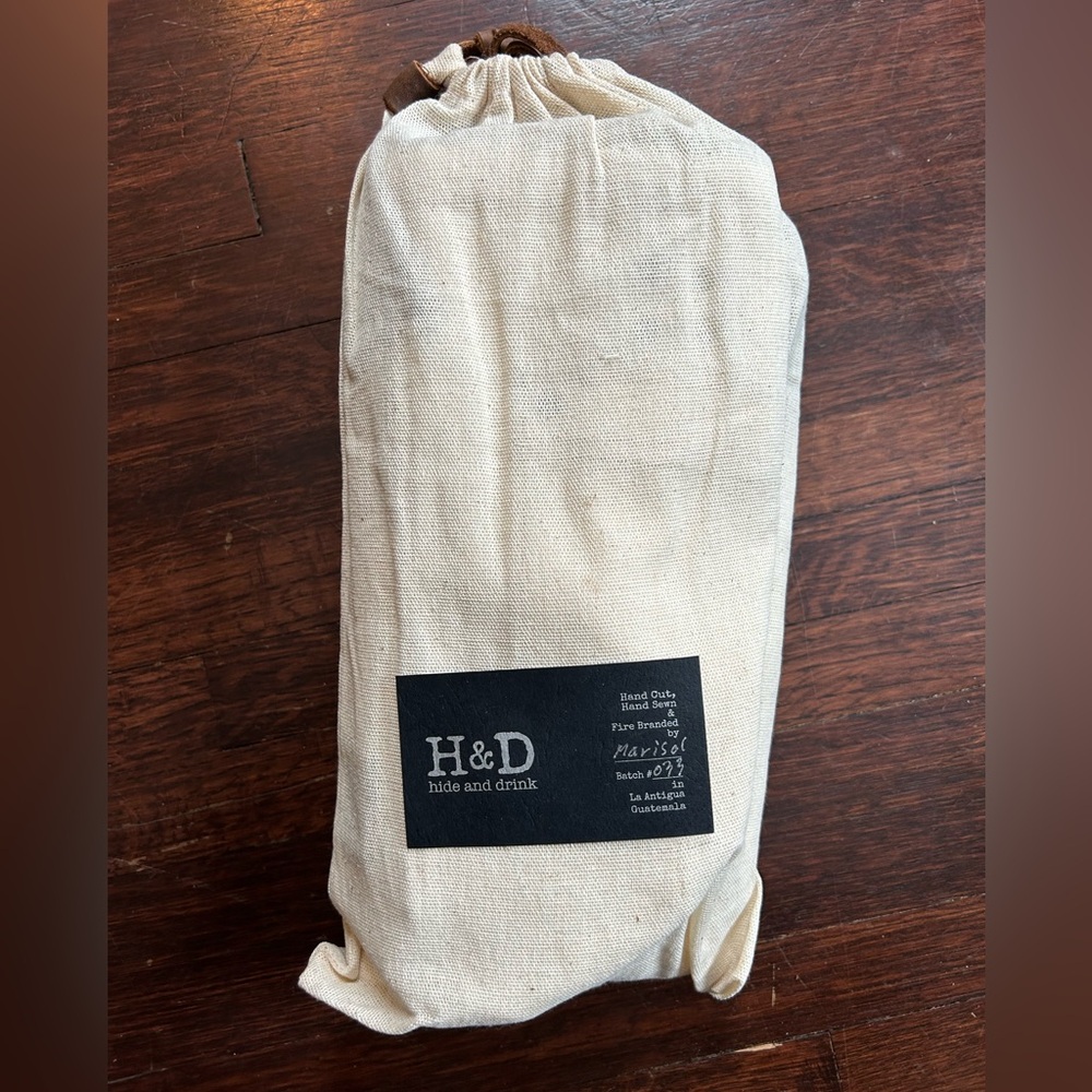 Hide & Drink Leather & Canvas Record Bag - Picture 4 of 5